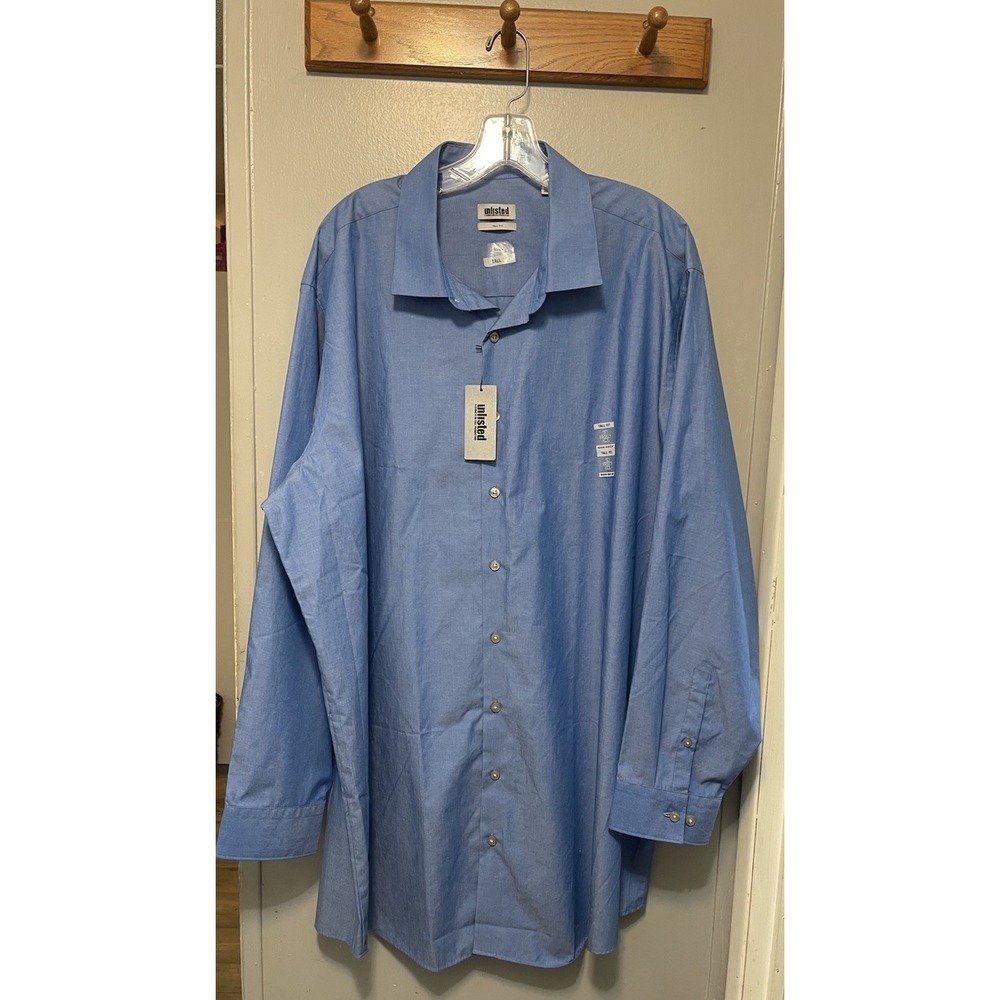 Unlisted Tall Fit Long Sleeve Blue Button Up Men's 3XL NWT